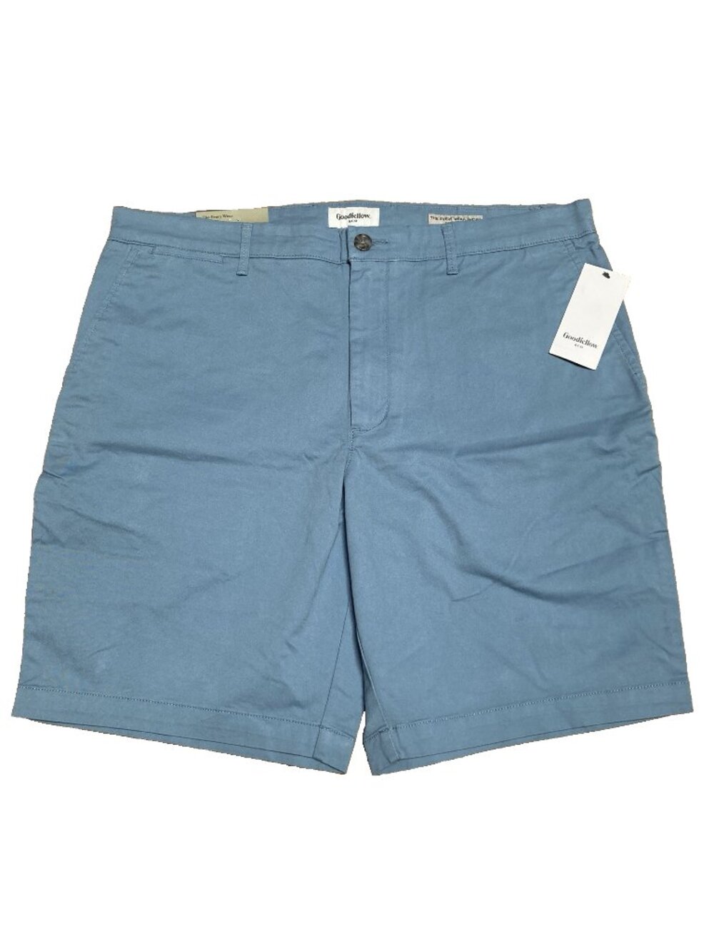 Goodfellow Mens Shorts Size 36 Blue The Every Wear Flat Front Chinos 9" Inseam